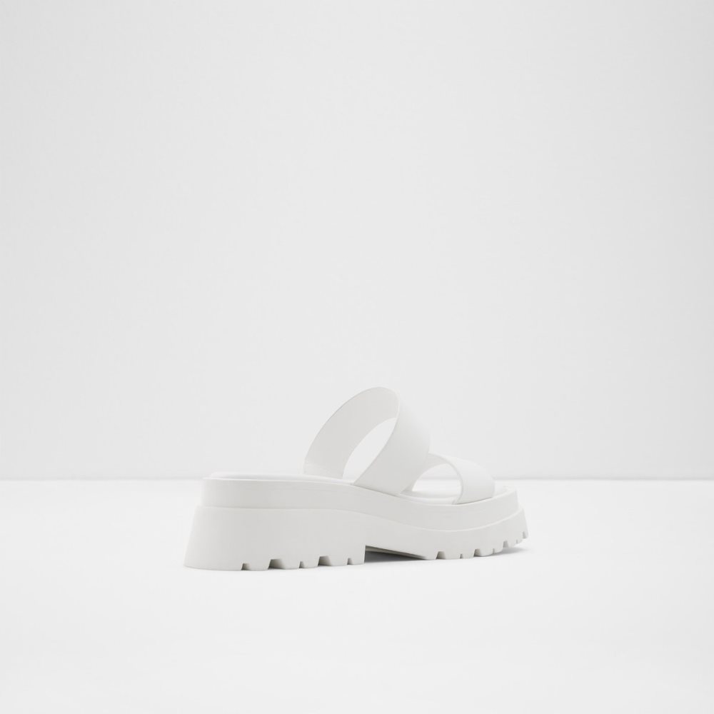 White Aldo Phelix Slide Sandal - Lug Sole Sandals | 73PMUHDJS