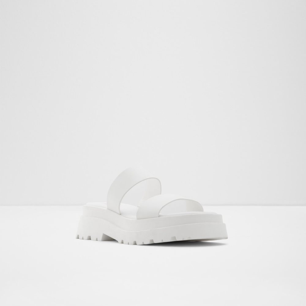 White Aldo Phelix Slide Sandal - Lug Sole Sandals | 73PMUHDJS