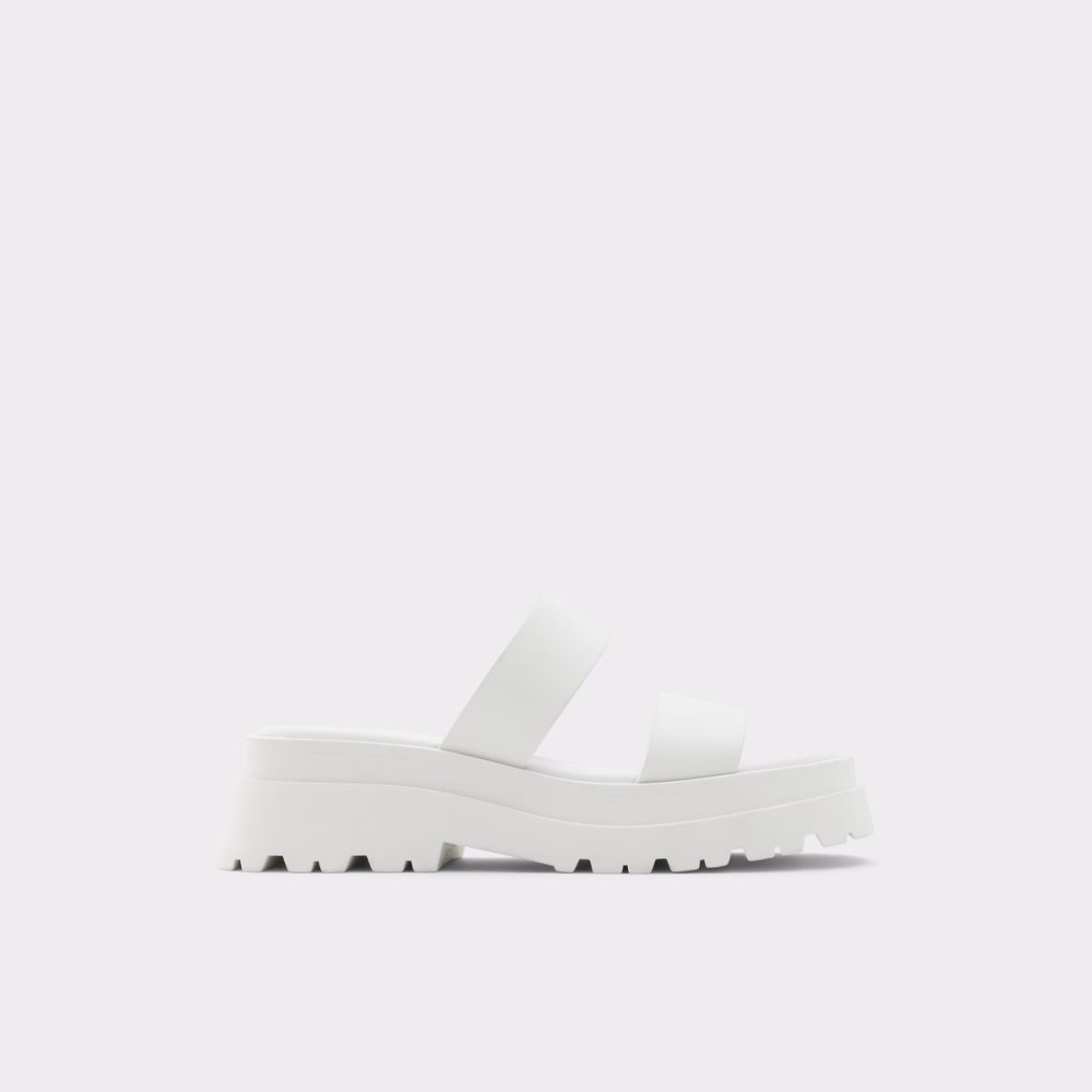 White Aldo Phelix Slide Sandal - Lug Sole Sandals | 73PMUHDJS