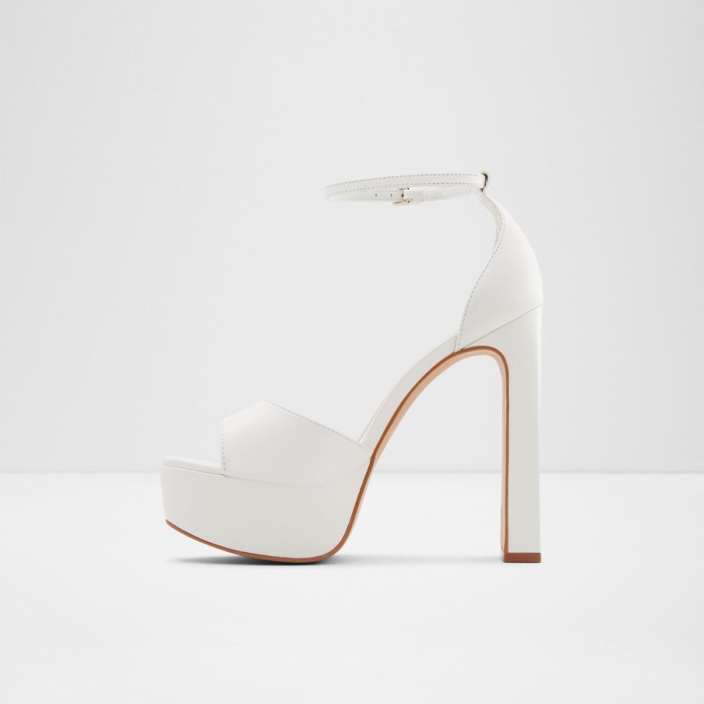 White Aldo Posh High Sandal - Platform Shoes | 58RJQVIHZ