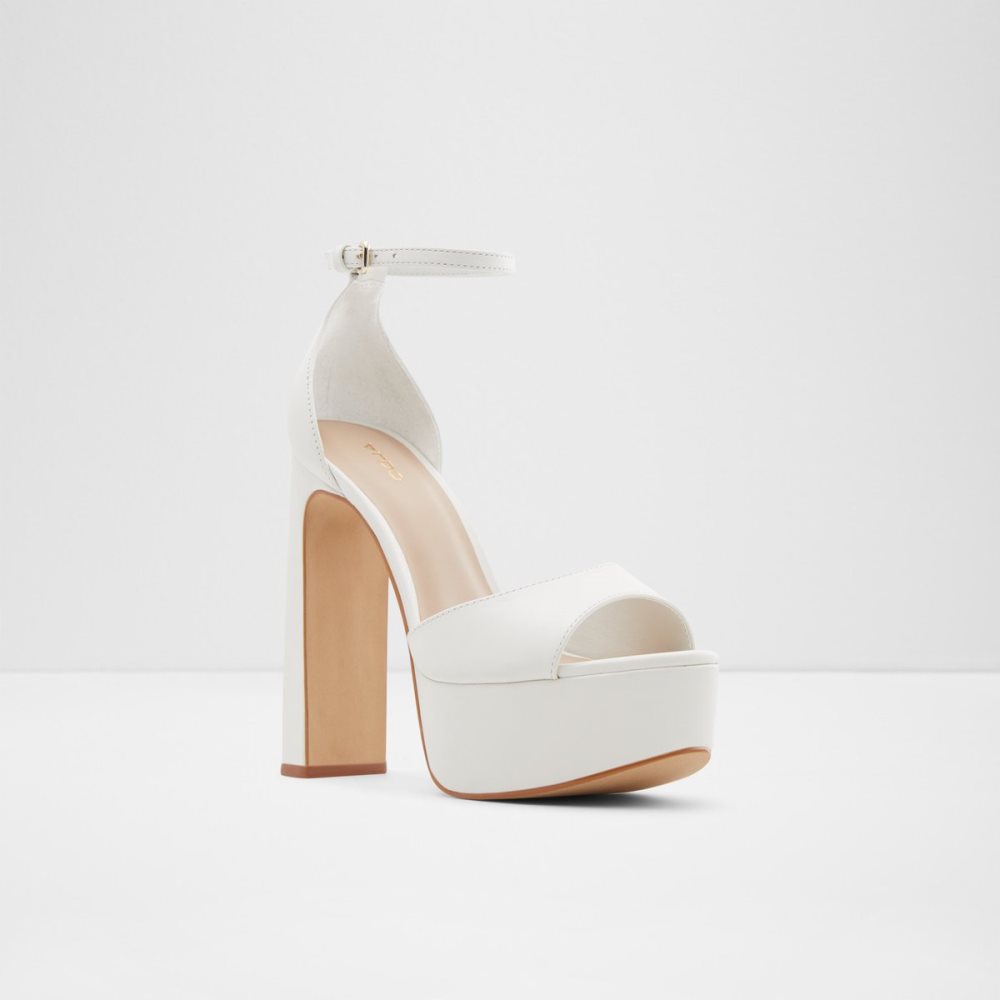 White Aldo Posh High Sandal - Platform Shoes | 58RJQVIHZ