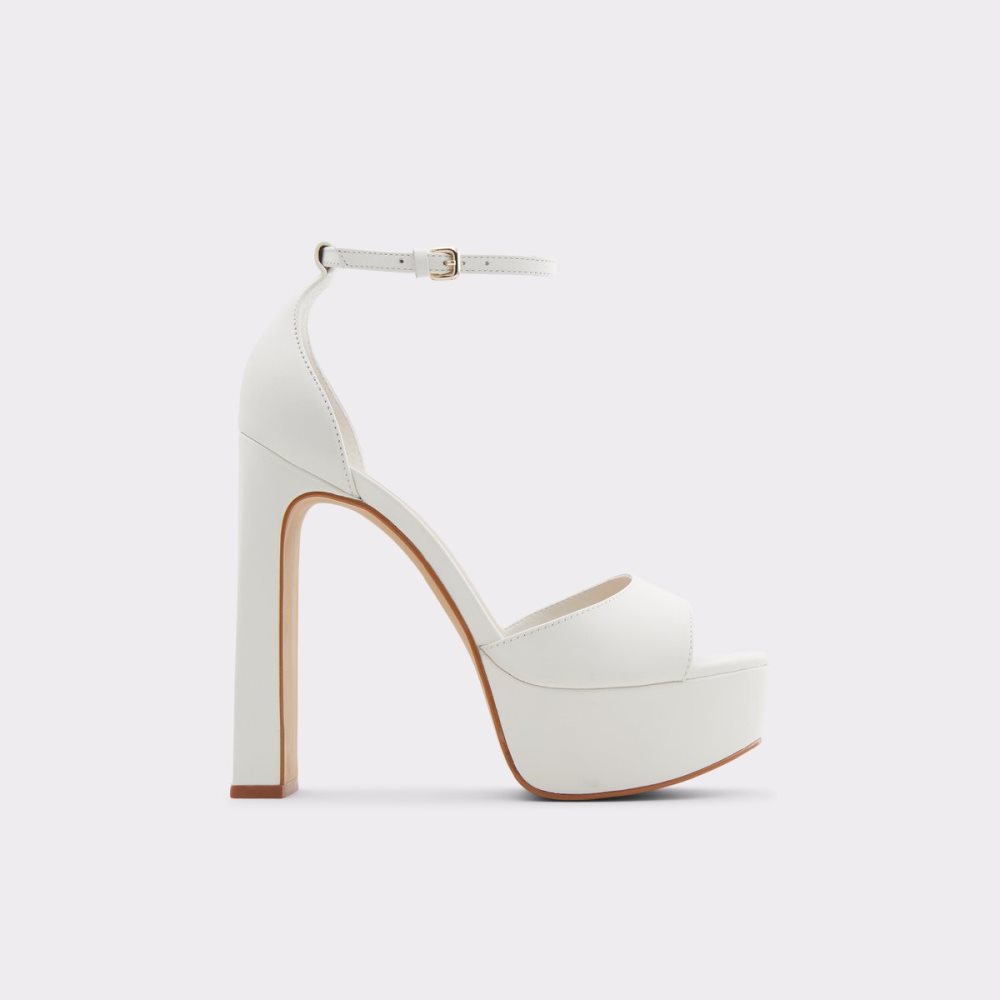 White Aldo Posh High Sandal - Platform Shoes | 58RJQVIHZ