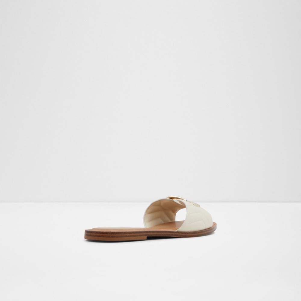 White Aldo Qelajar Slide Sandal Sandals | 49CUDYEWV