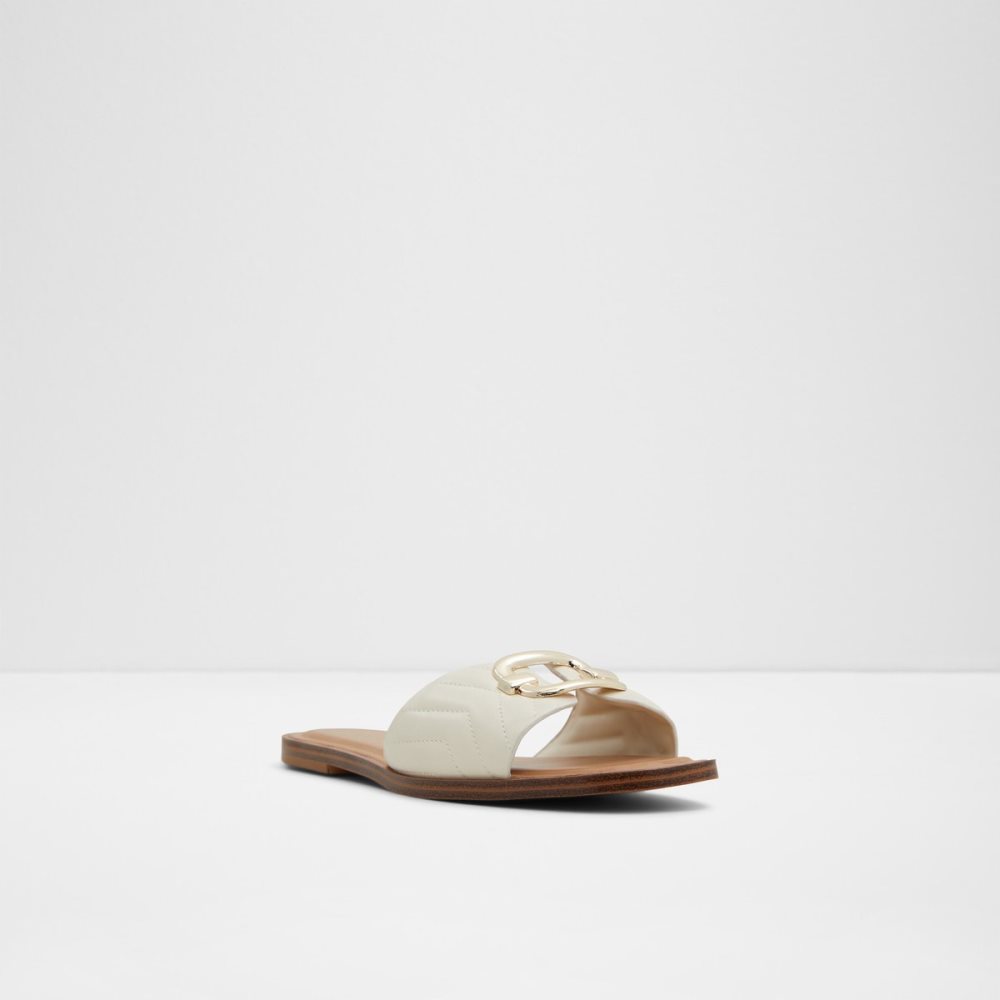 White Aldo Qelajar Slide Sandal Sandals | 49CUDYEWV