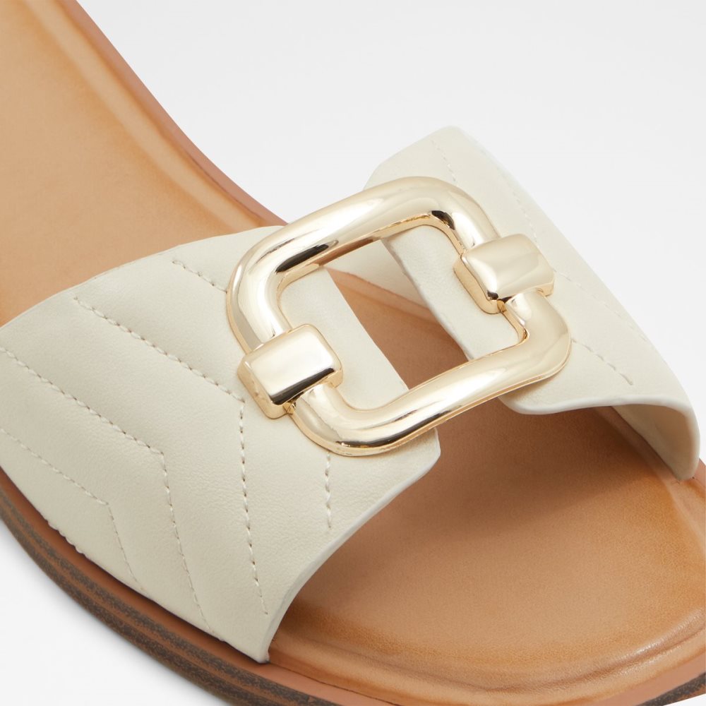 White Aldo Qelajar Slide Sandal Sandals | 49CUDYEWV