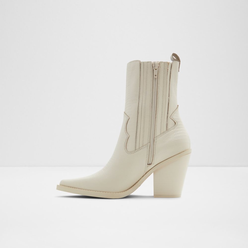 White Aldo Talladega Western Chelsea Boots | 65QXDMHIE