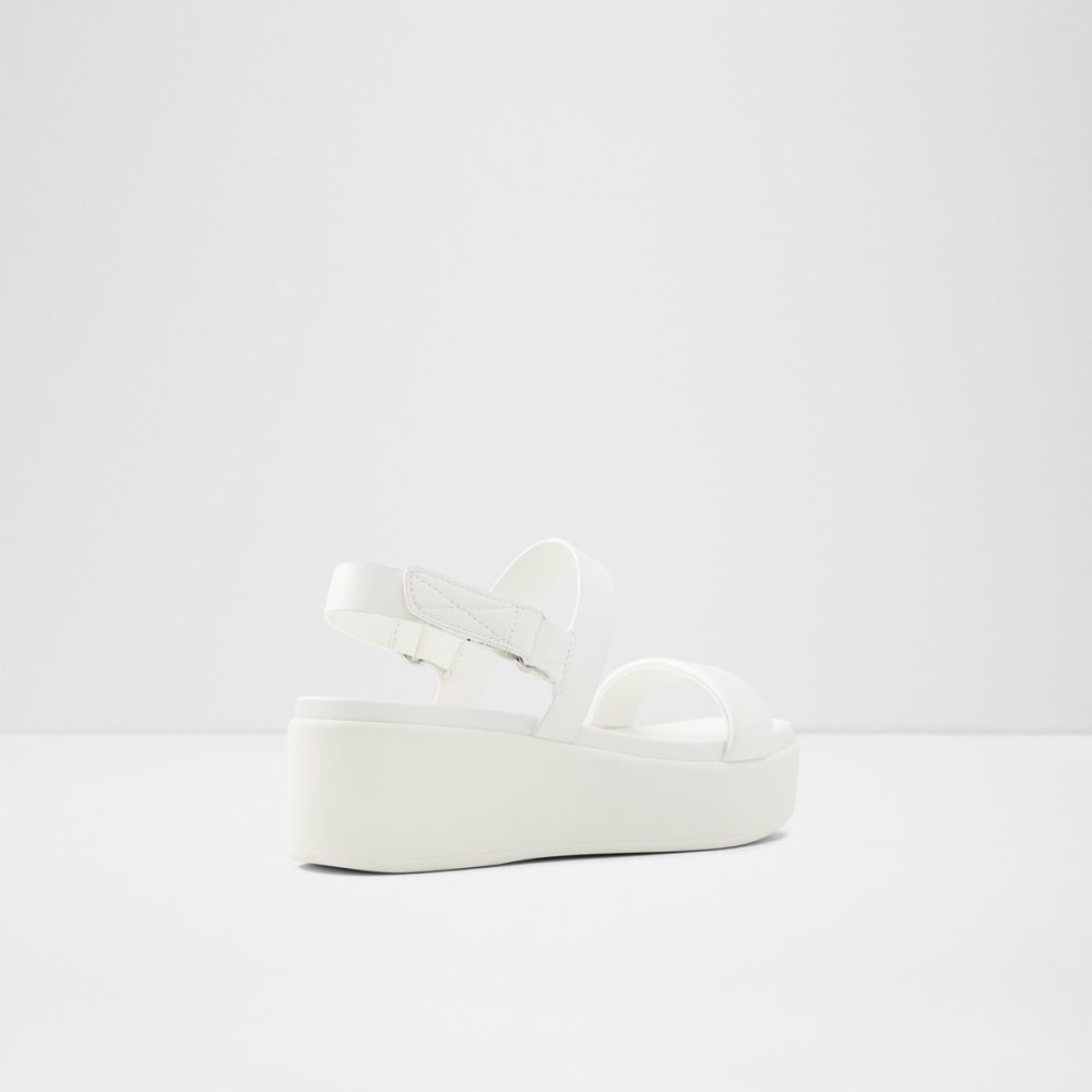 White Aldo Tisdal Strappy Wedge Sandal - Wedge Sandals | 67UOVXKPJ