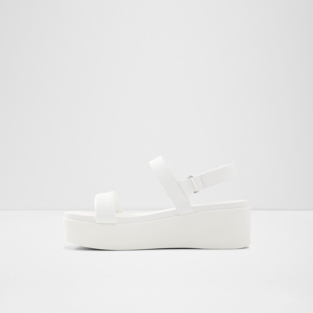 White Aldo Tisdal Strappy Wedge Sandal - Wedge Sandals | 67UOVXKPJ