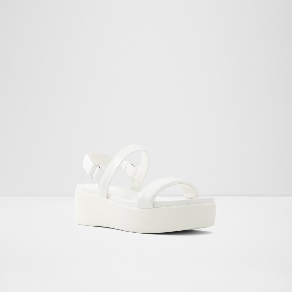 White Aldo Tisdal Strappy Wedge Sandal - Wedge Sandals | 67UOVXKPJ