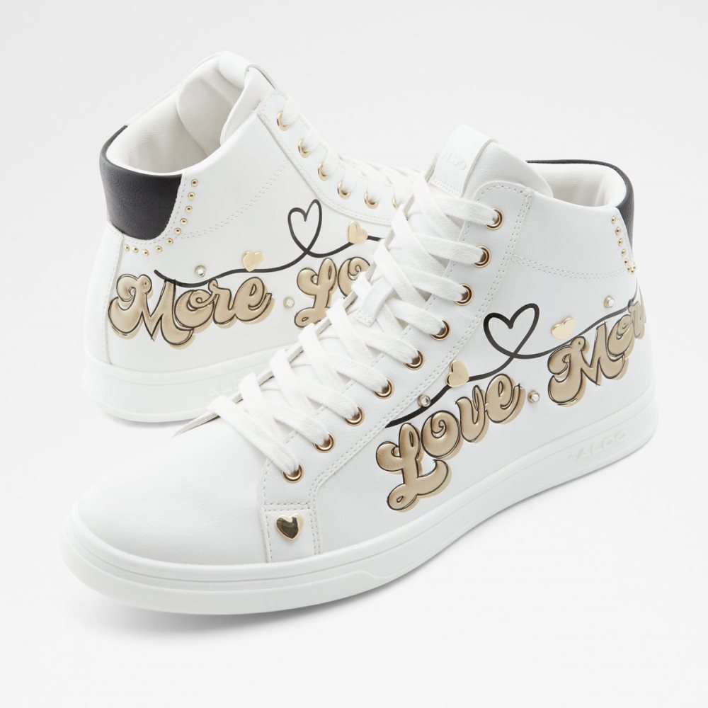 White Aldo Toplove High Top Sneakers | 18LBODQNM