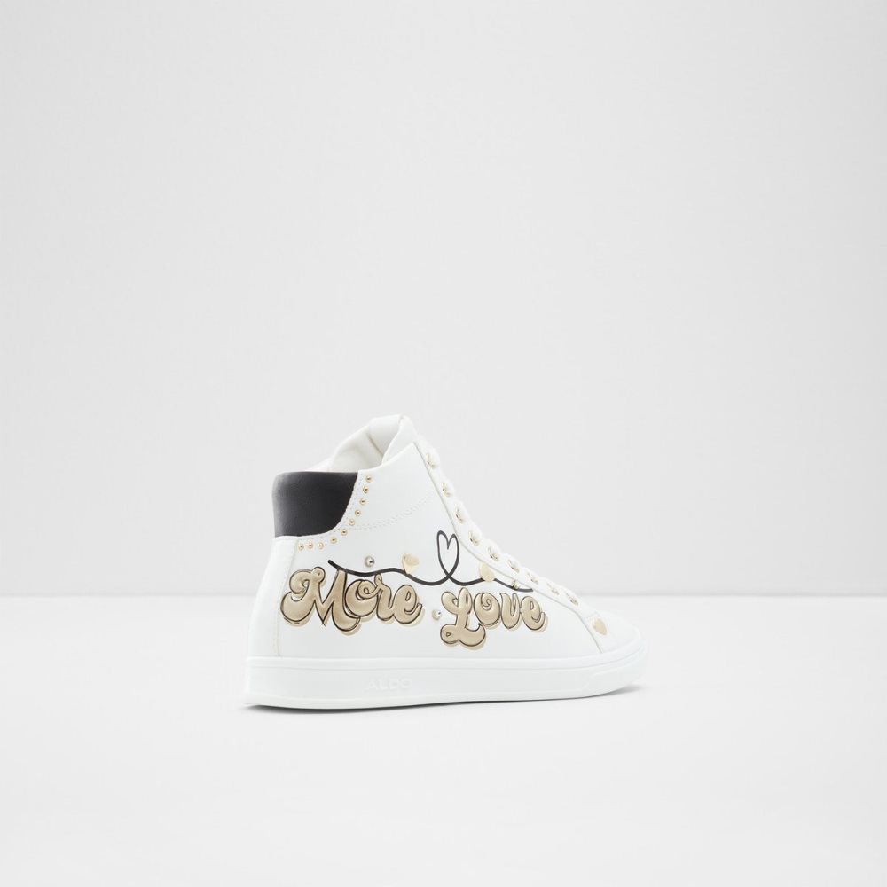 White Aldo Toplove High Top Sneakers | 18LBODQNM