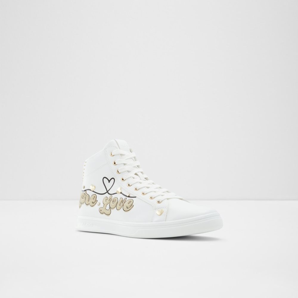 White Aldo Toplove High Top Sneakers | 18LBODQNM