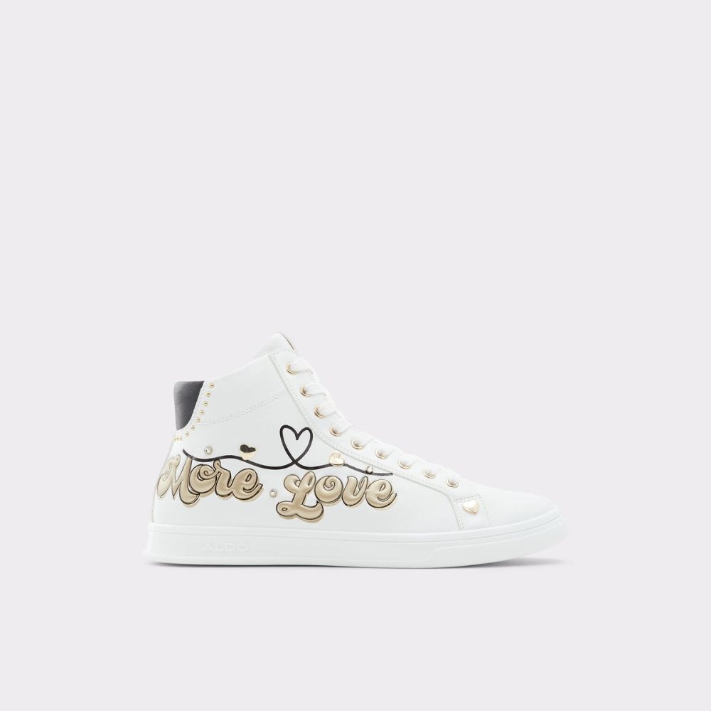 White Aldo Toplove High Top Sneakers | 18LBODQNM