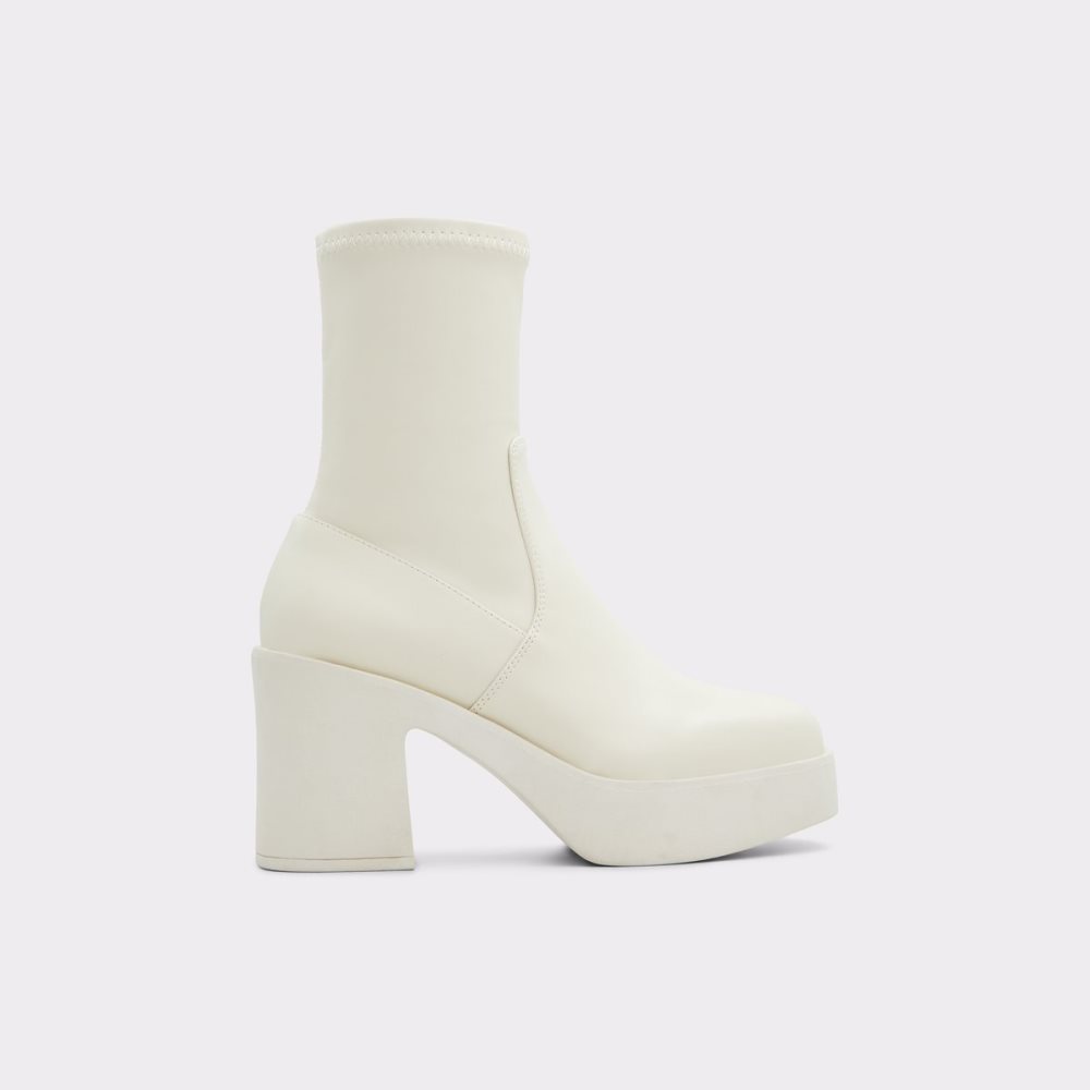 White Aldo Upstep Ankle Boots | 92PMUXRIQ