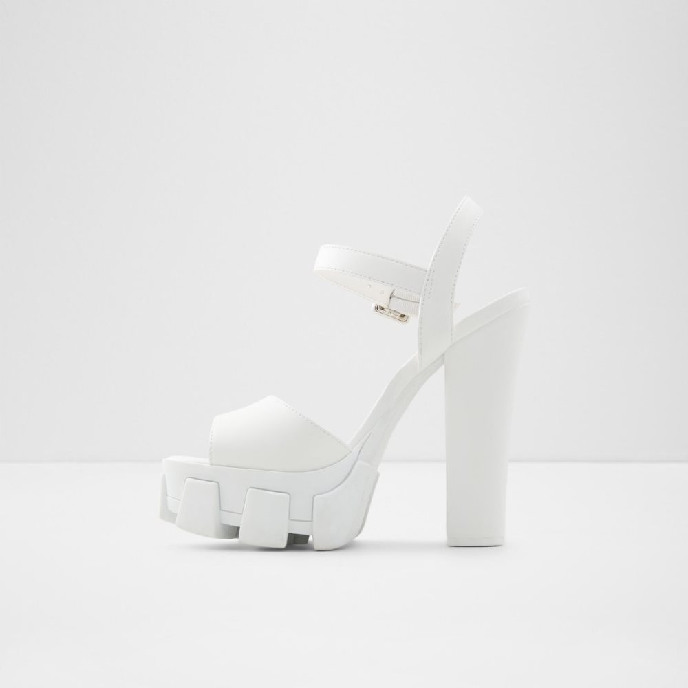 White Aldo Verrajan High Sandal - Platform Shoes | 94ZHYIMVX