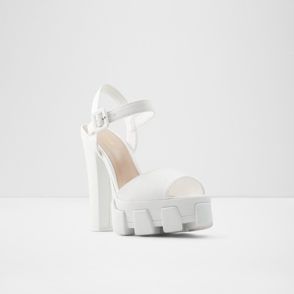 White Aldo Verrajan High Sandal - Platform Shoes | 94ZHYIMVX