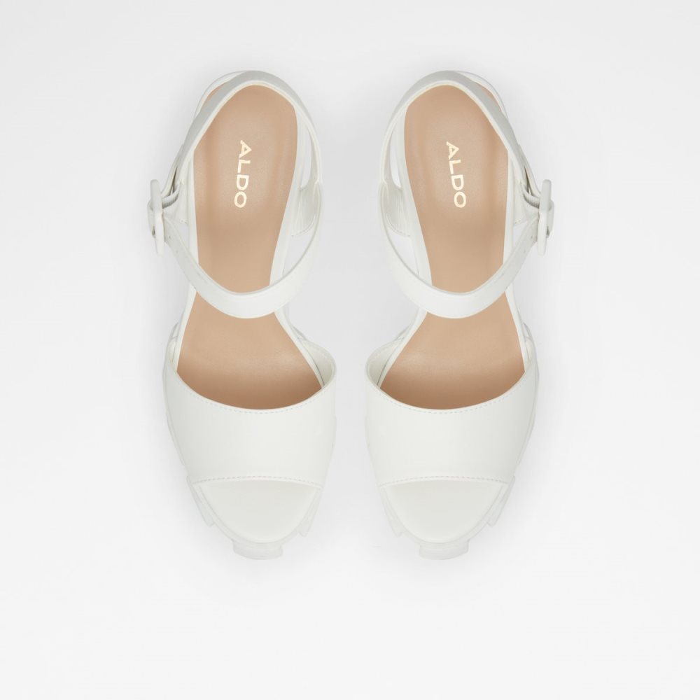 White Aldo Verrajan High Sandal - Platform Shoes | 94ZHYIMVX