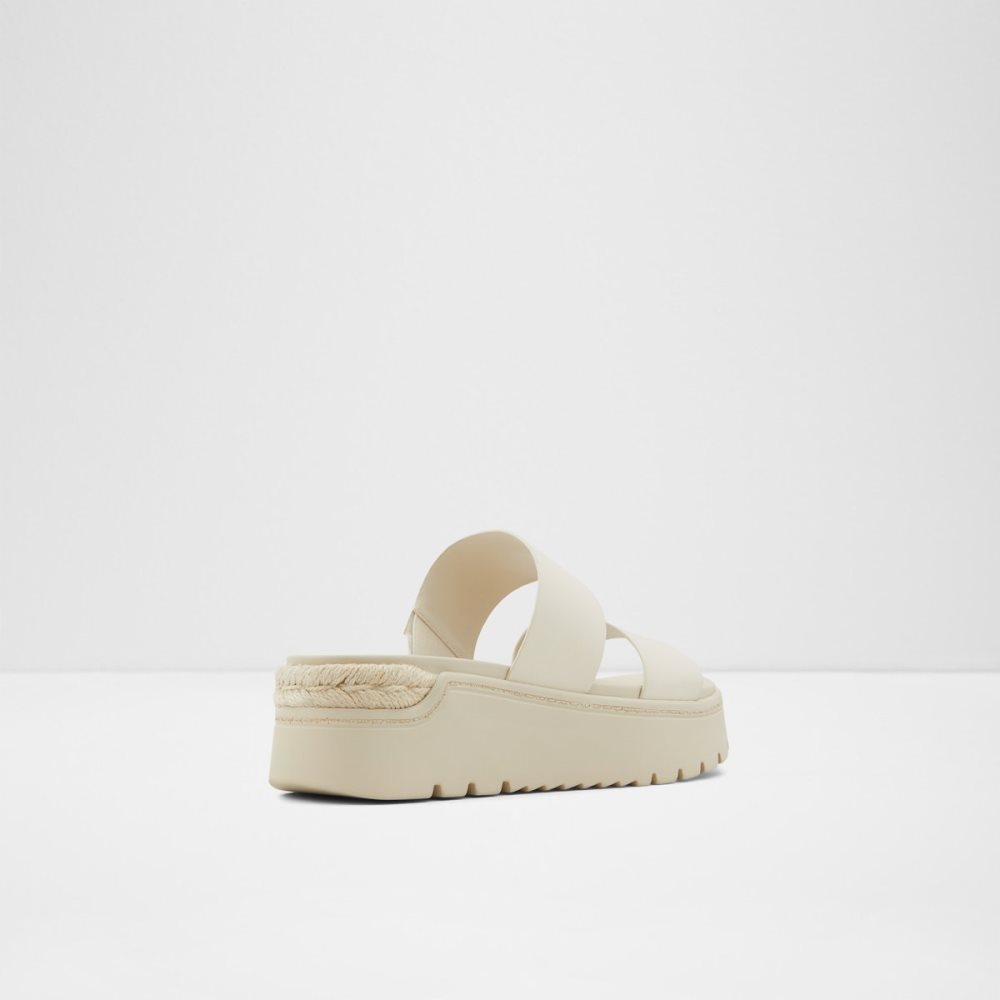 White Aldo Zendey Slide Sandal - Flatform Sandals | 73KINWAPR