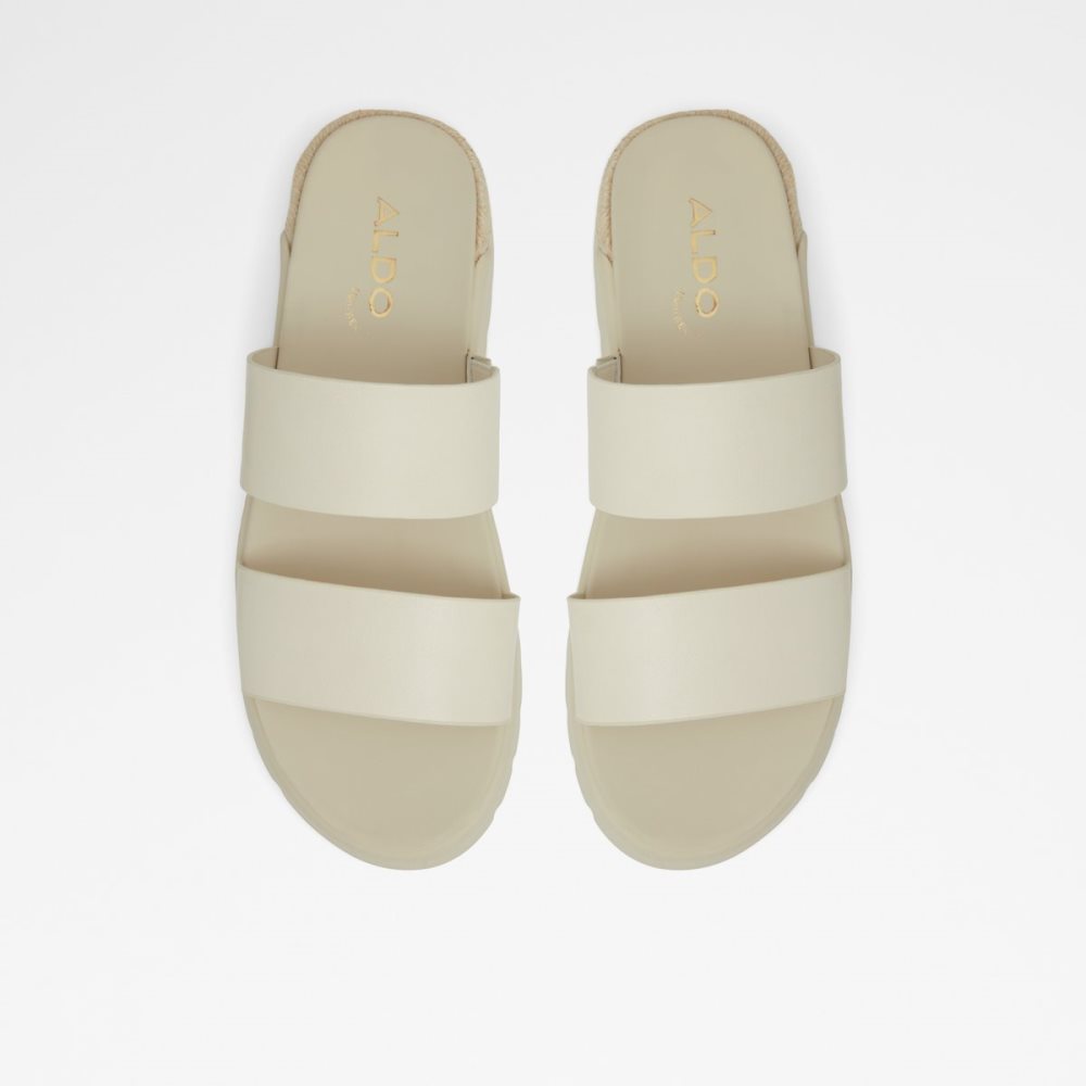 White Aldo Zendey Slide Sandal - Flatform Sandals | 73KINWAPR