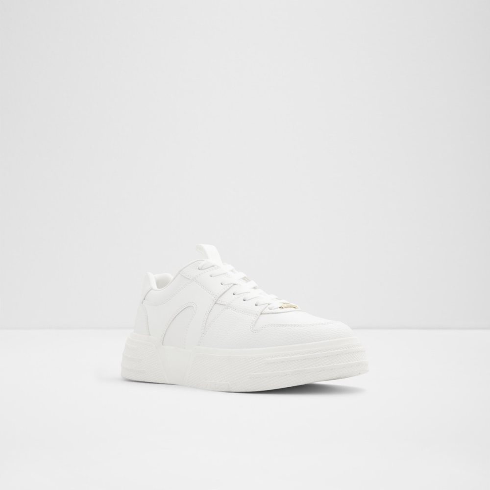 White Aldo Zeus Low Top - Lug Sole Sneakers | 73VYKJWTH