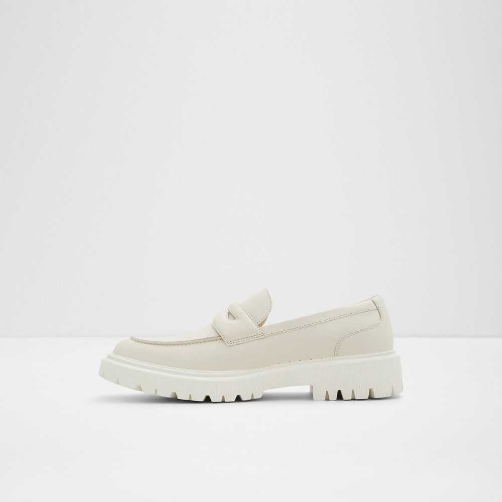 White / Beige Aldo Bigthink Loafers | 80ZPIUQME