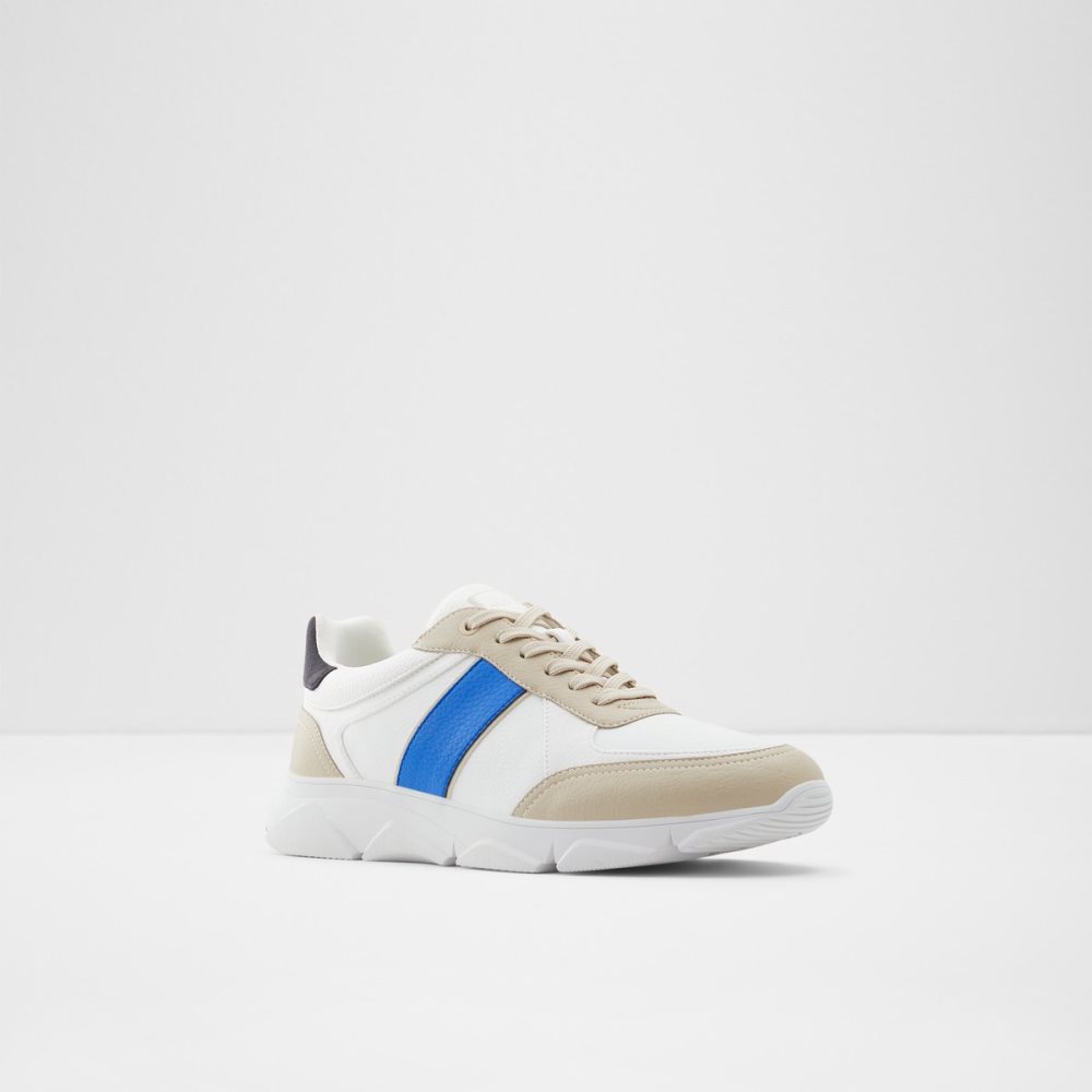 White / Navy Aldo Murvaise Jogger Sole Sneakers | 46FYVJENT