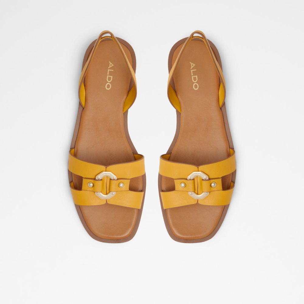 Yellow Aldo Fandra Sling Back Sandal Sandals | 17FKGOYBN